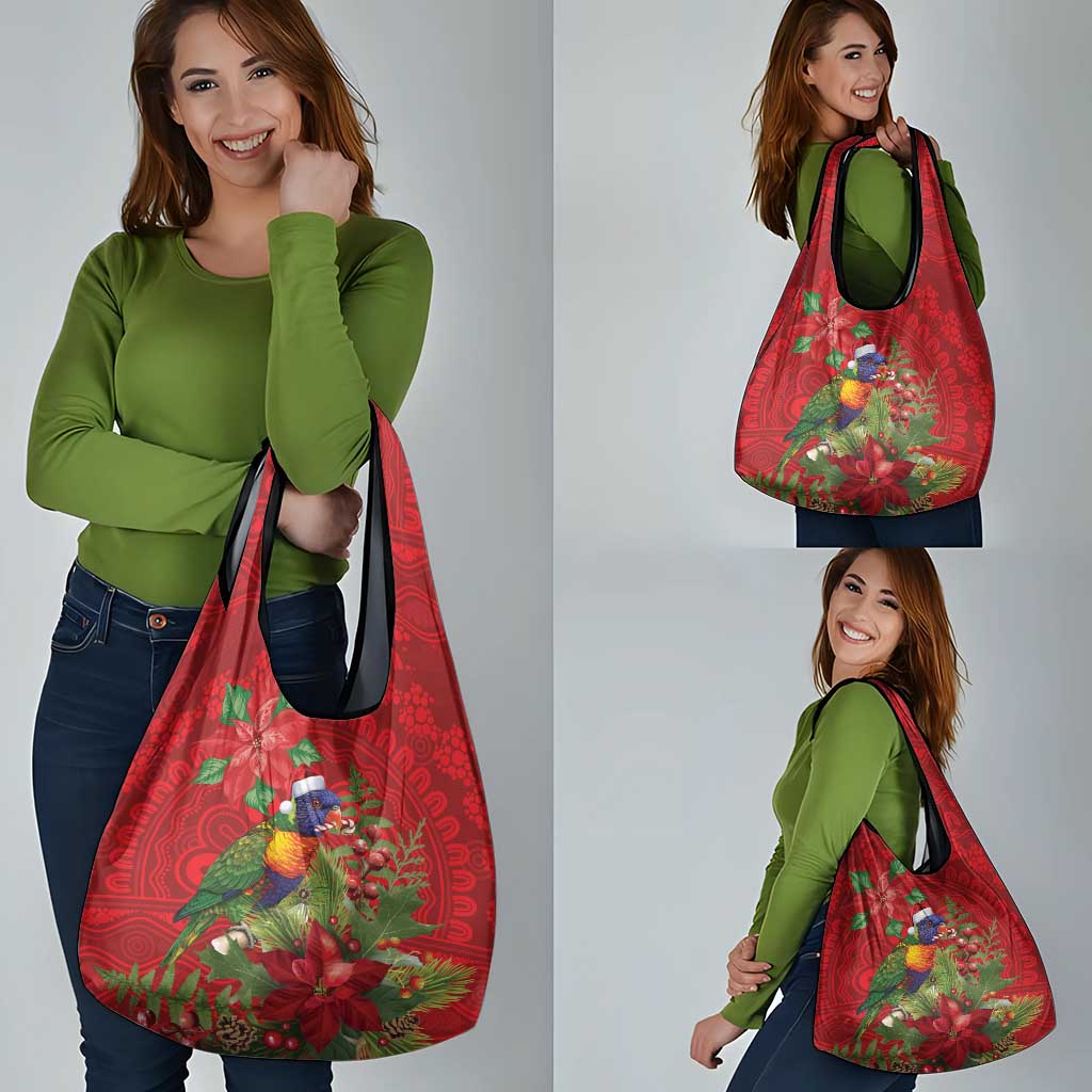 Aussie Rainbow lorikeet Grocery Bag Aboriginal Inspired Christmas - Aussie Hoodie