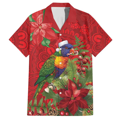 Aussie Rainbow lorikeet Hawaiian Shirt Aboriginal Inspired Christmas - Aussie Hoodie