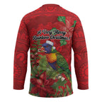 Aussie Rainbow lorikeet Hockey Jersey Aboriginal Inspired Christmas - Aussie Hoodie