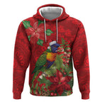 Aussie Rainbow lorikeet Hoodie Aboriginal Inspired Christmas - Aussie Hoodie