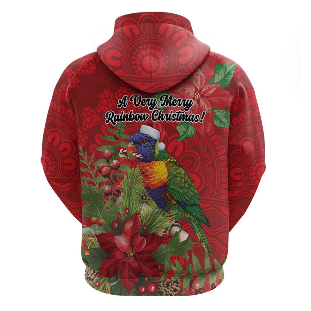 Aussie Rainbow lorikeet Hoodie Aboriginal Inspired Christmas - Aussie Hoodie
