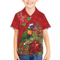 Aussie Rainbow lorikeet Kid Hawaiian Shirt Aboriginal Inspired Christmas - Aussie Hoodie