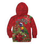 Aussie Rainbow lorikeet Kid Hoodie Aboriginal Inspired Christmas - Aussie Hoodie