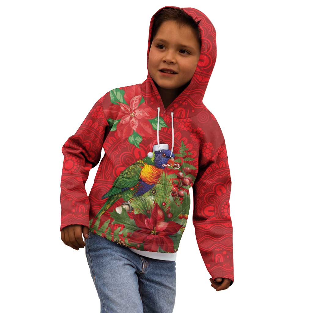 Aussie Rainbow lorikeet Kid Hoodie Aboriginal Inspired Christmas - Aussie Hoodie
