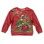 Aussie Rainbow lorikeet Kid Ugly Christmas Sweater Aboriginal Inspired Christmas - Aussie Hoodie