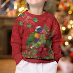 Aussie Rainbow lorikeet Kid Ugly Christmas Sweater Aboriginal Inspired Christmas - Aussie Hoodie