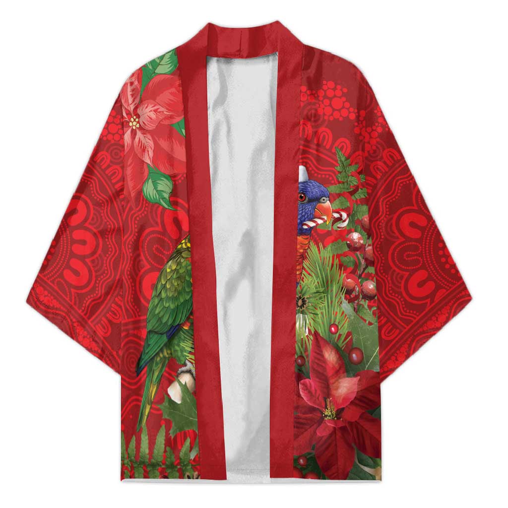 Aussie Rainbow lorikeet Kimono Aboriginal Inspired Christmas - Aussie Hoodie