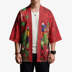 Aussie Rainbow lorikeet Kimono Aboriginal Inspired Christmas - Aussie Hoodie