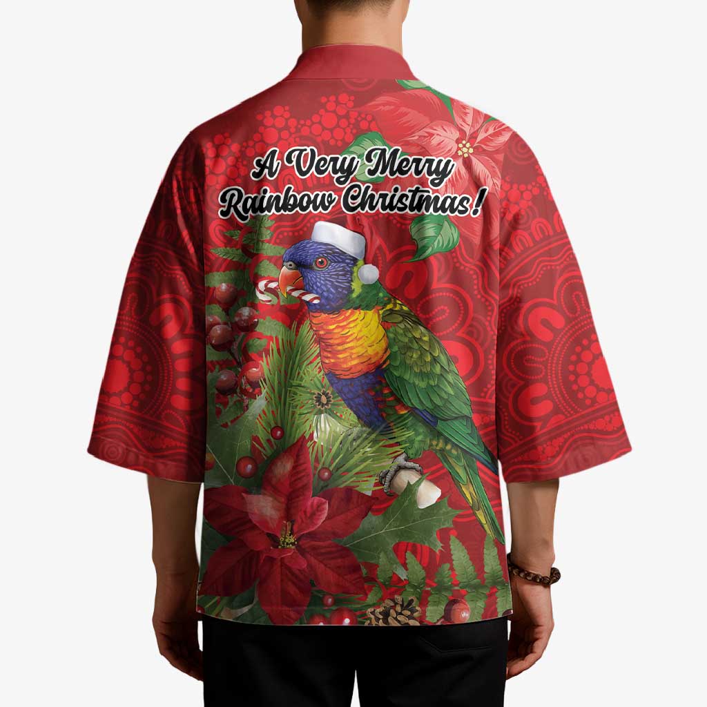 Aussie Rainbow lorikeet Kimono Aboriginal Inspired Christmas - Aussie Hoodie
