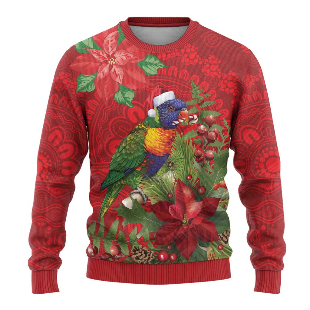 Aussie Rainbow lorikeet Ugly Christmas Sweater Aboriginal Inspired Christmas - Aussie Hoodie