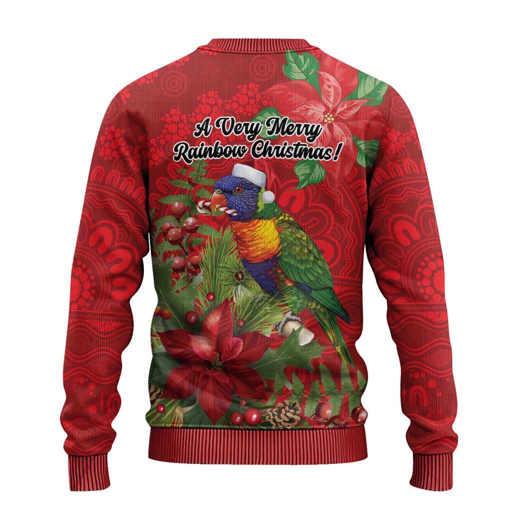 Aussie Rainbow lorikeet Ugly Christmas Sweater Aboriginal Inspired Christmas - Aussie Hoodie