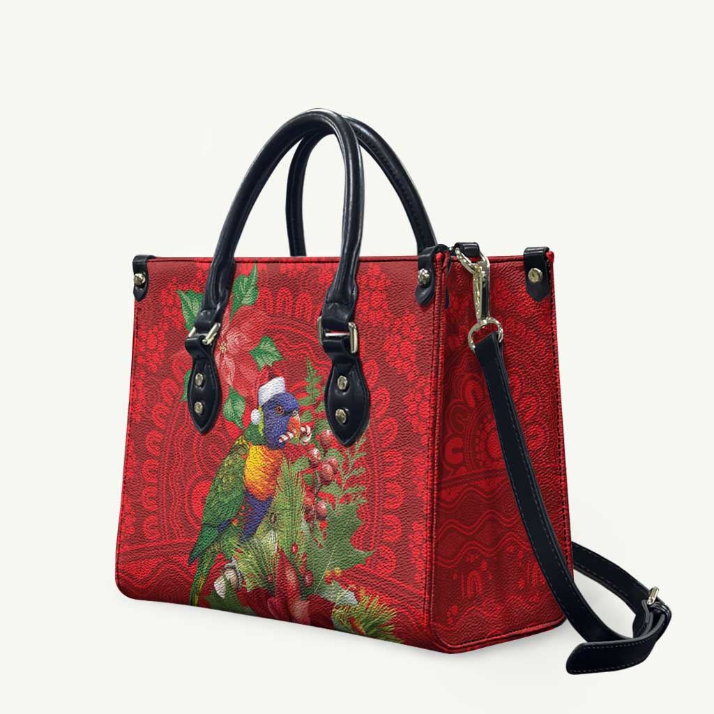 Aussie Rainbow lorikeet Leather Bag Aboriginal Inspired Christmas - Aussie Hoodie