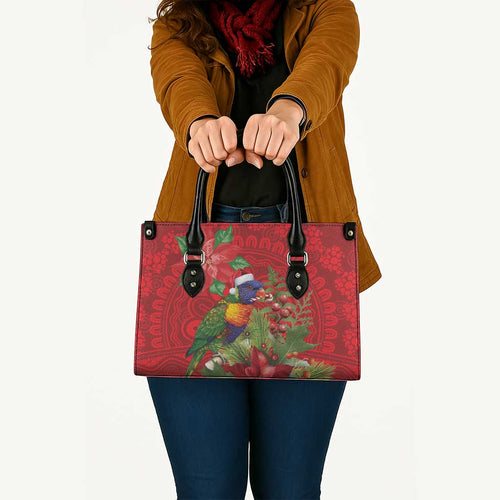 Aussie Rainbow lorikeet Leather Bag Aboriginal Inspired Christmas - Aussie Hoodie