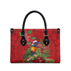 Aussie Rainbow lorikeet Leather Bag Aboriginal Inspired Christmas - Aussie Hoodie