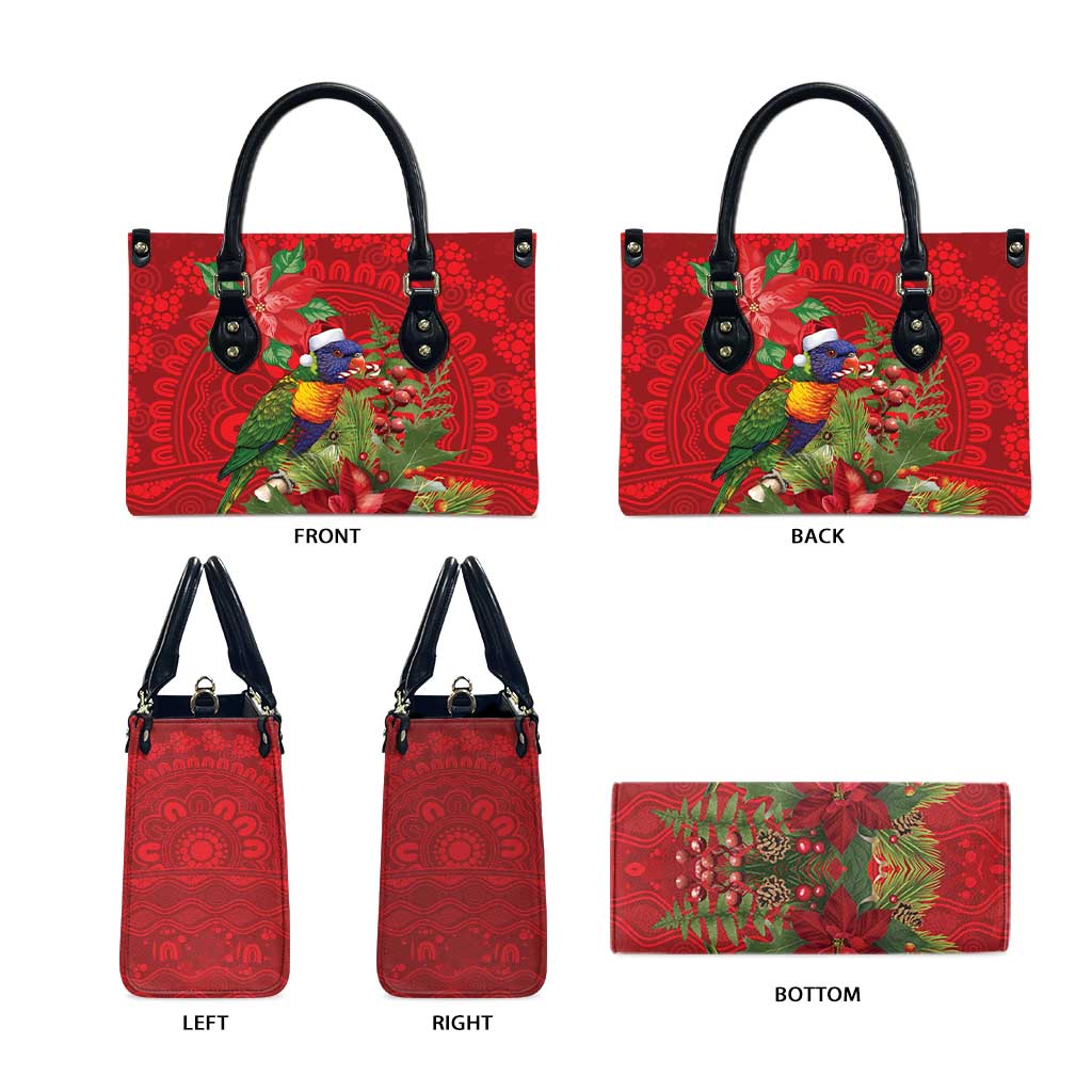 Aussie Rainbow lorikeet Leather Bag Aboriginal Inspired Christmas - Aussie Hoodie