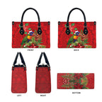 Aussie Rainbow lorikeet Leather Bag Aboriginal Inspired Christmas - Aussie Hoodie