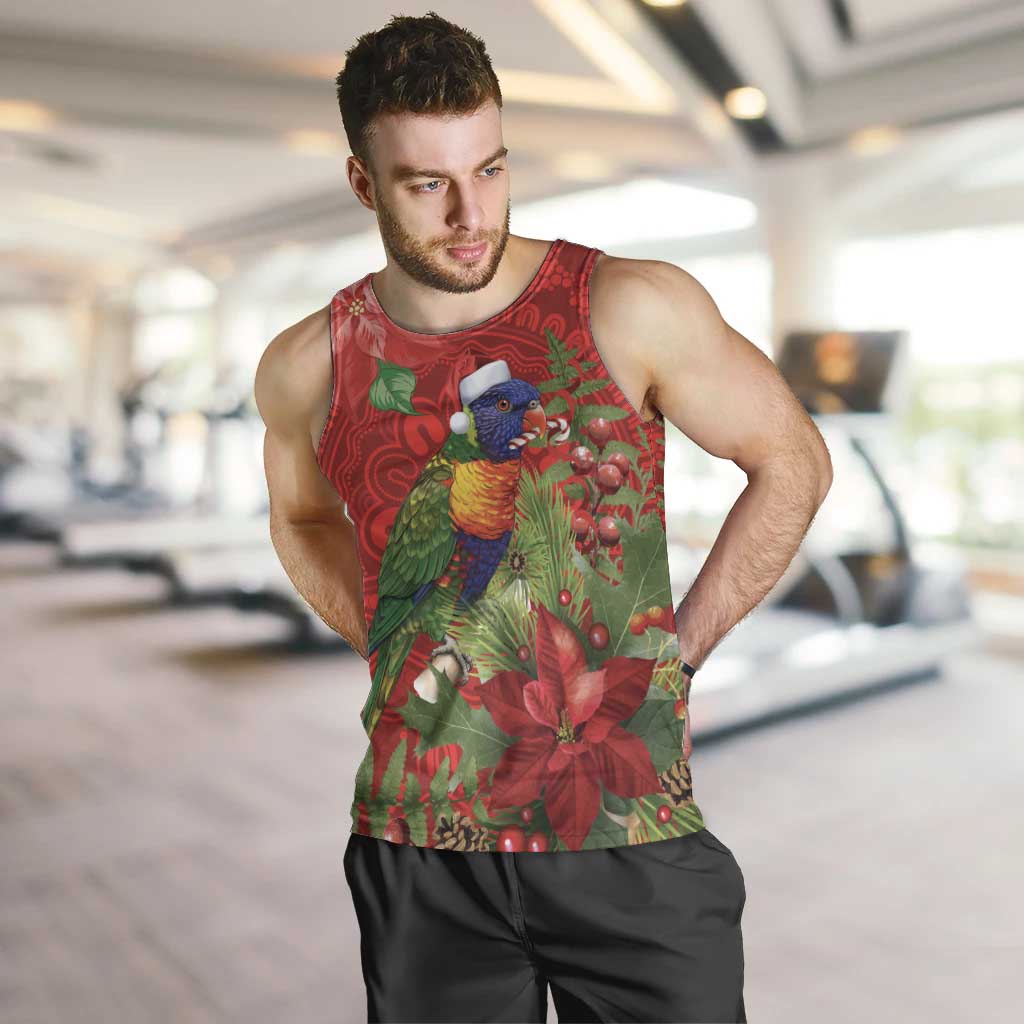 Aussie Rainbow lorikeet Men Tank Top Aboriginal Inspired Christmas - Aussie Hoodie