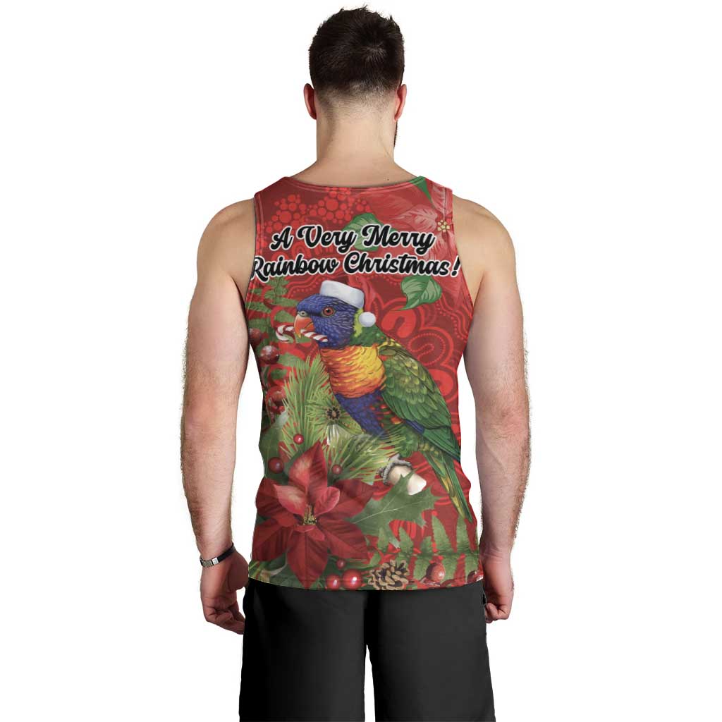 Aussie Rainbow lorikeet Men Tank Top Aboriginal Inspired Christmas - Aussie Hoodie
