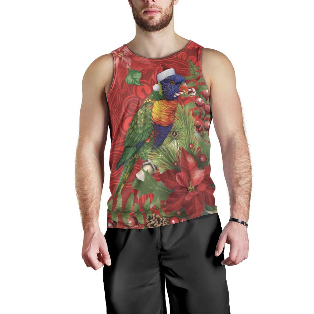 Aussie Rainbow lorikeet Men Tank Top Aboriginal Inspired Christmas - Aussie Hoodie
