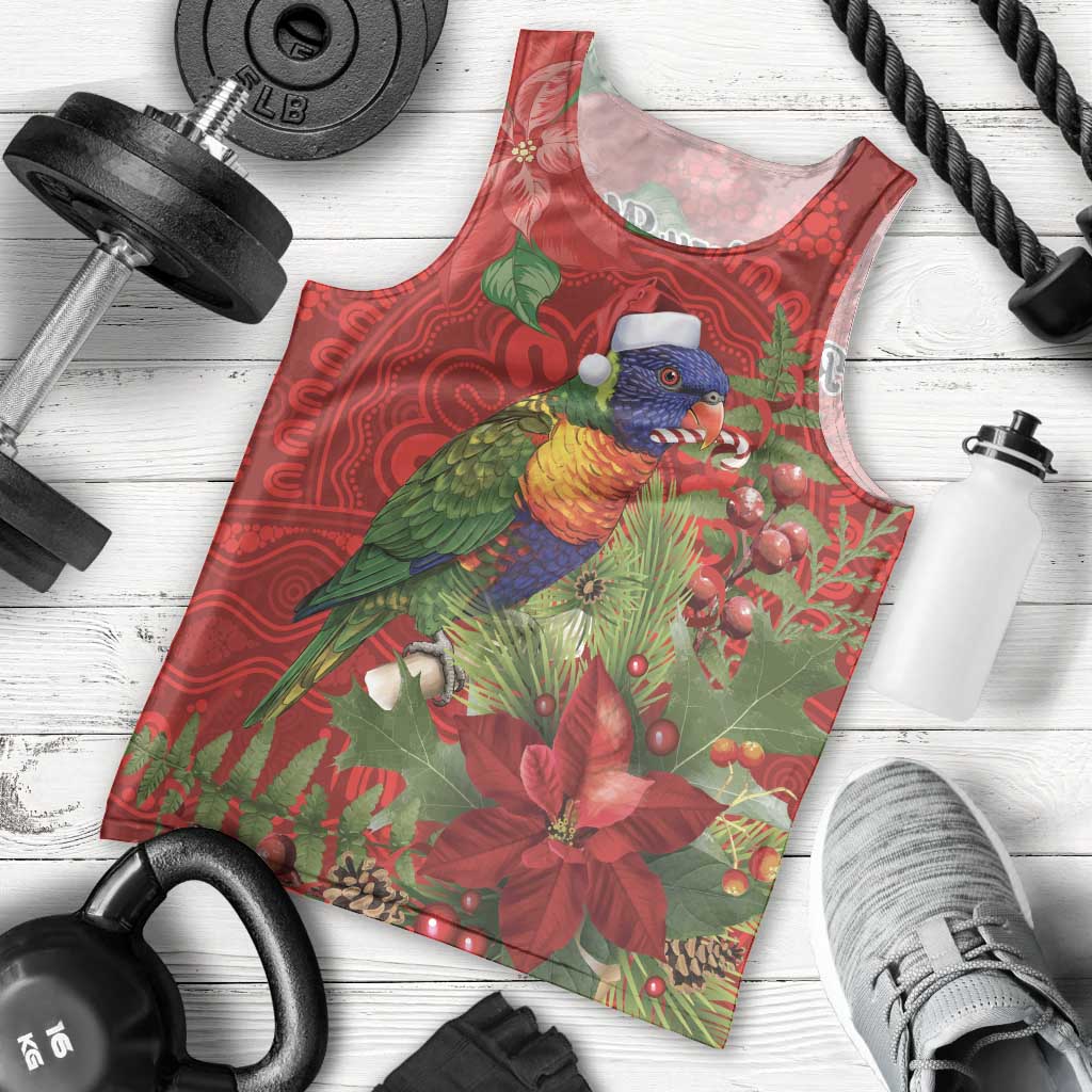 Aussie Rainbow lorikeet Men Tank Top Aboriginal Inspired Christmas - Aussie Hoodie