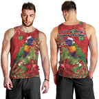 Aussie Rainbow lorikeet Men Tank Top Aboriginal Inspired Christmas - Aussie Hoodie