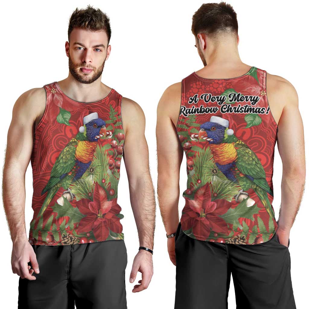Aussie Rainbow lorikeet Men Tank Top Aboriginal Inspired Christmas - Aussie Hoodie