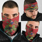 Aussie Rainbow lorikeet Neck Gaiter Aboriginal Inspired Christmas - Aussie Hoodie