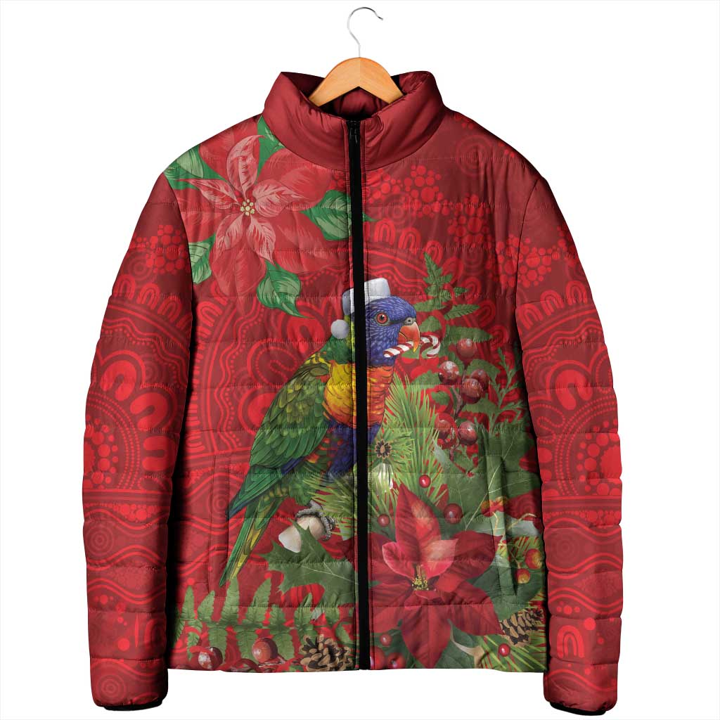 Aussie Rainbow lorikeet Padded Jacket Aboriginal Inspired Christmas - Aussie Hoodie
