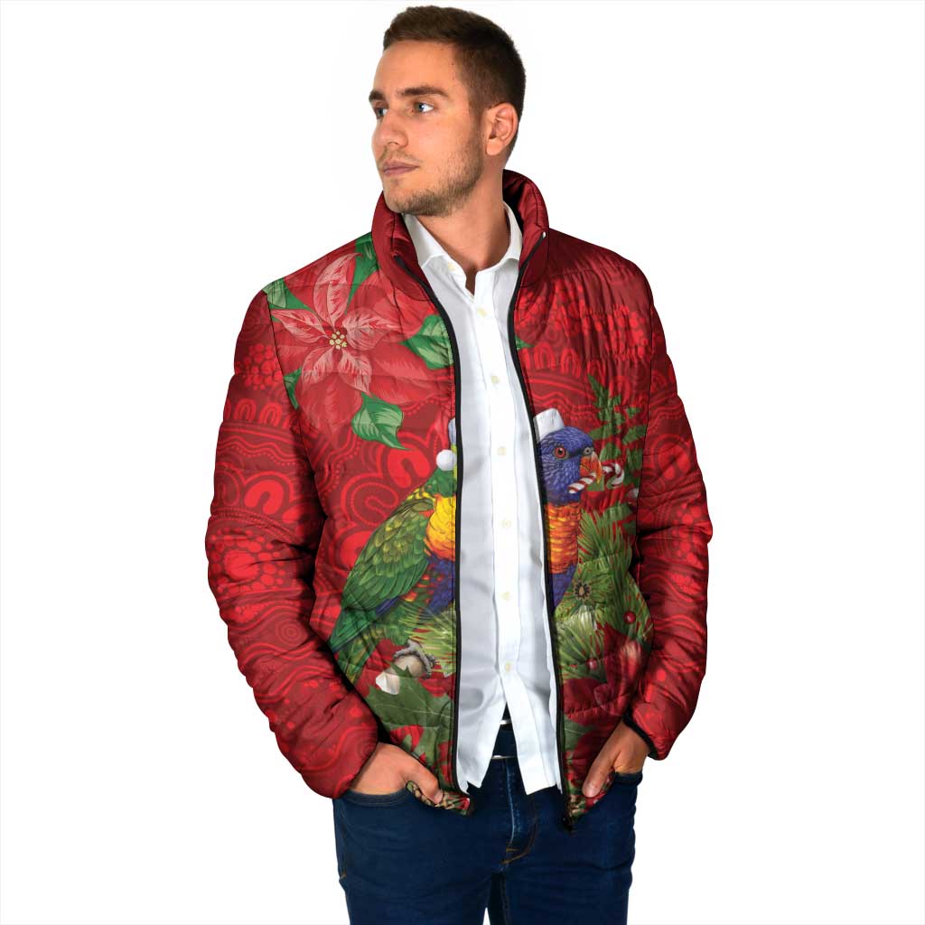 Aussie Rainbow lorikeet Padded Jacket Aboriginal Inspired Christmas - Aussie Hoodie