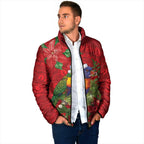 Aussie Rainbow lorikeet Padded Jacket Aboriginal Inspired Christmas - Aussie Hoodie