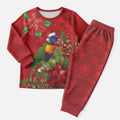 Aussie Rainbow lorikeet Christmas Pajama Set Aboriginal Inspired Christmas - Aussie Hoodie