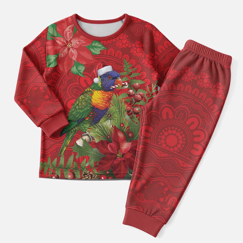 Aussie Rainbow lorikeet Christmas Pajama Set Aboriginal Inspired Christmas - Aussie Hoodie