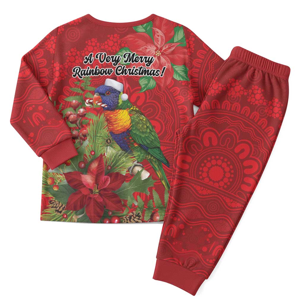 Aussie Rainbow lorikeet Christmas Pajama Set Aboriginal Inspired Christmas - Aussie Hoodie