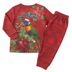 Aussie Rainbow lorikeet Christmas Pajama Set Aboriginal Inspired Christmas - Aussie Hoodie