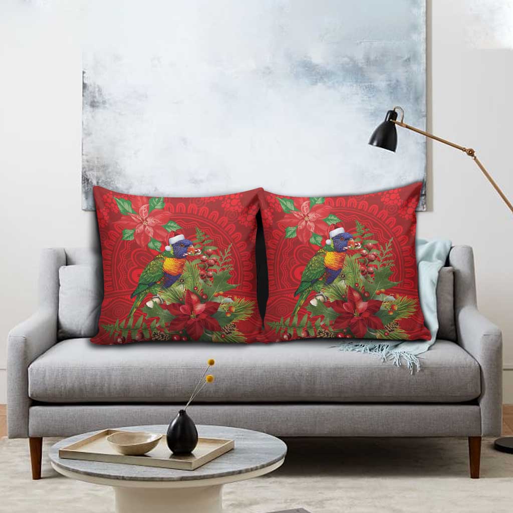 Aussie Rainbow lorikeet Pillow Cover Aboriginal Inspired Christmas - Aussie Hoodie
