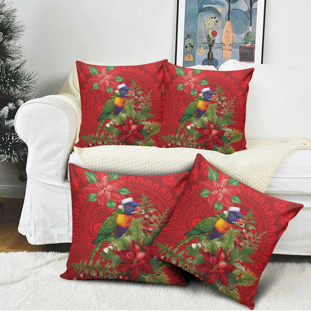 Aussie Rainbow lorikeet Pillow Cover Aboriginal Inspired Christmas - Aussie Hoodie