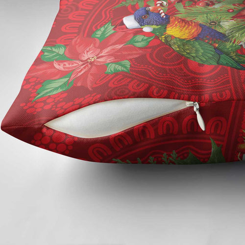 Aussie Rainbow lorikeet Pillow Cover Aboriginal Inspired Christmas - Aussie Hoodie
