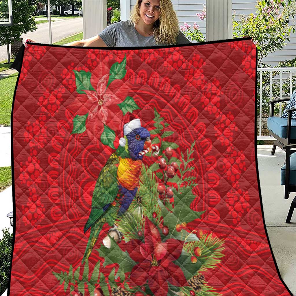 Aussie Rainbow lorikeet Quilt Aboriginal Inspired Christmas - Aussie Hoodie