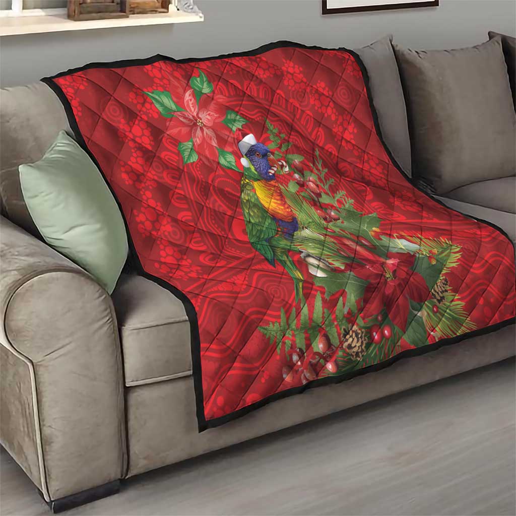 Aussie Rainbow lorikeet Quilt Aboriginal Inspired Christmas - Aussie Hoodie