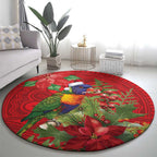 Aussie Rainbow lorikeet Round Carpet Aboriginal Inspired Christmas - Aussie Hoodie