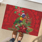 Aussie Rainbow lorikeet Rubber Doormat Aboriginal Inspired Christmas - Aussie Hoodie
