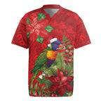 Aussie Rainbow lorikeet Rugby Jersey Aboriginal Inspired Christmas - Aussie Hoodie