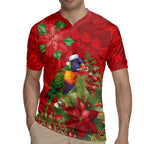 Aussie Rainbow lorikeet Rugby Jersey Aboriginal Inspired Christmas - Aussie Hoodie