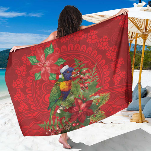 Aussie Rainbow lorikeet Sarong Aboriginal Inspired Christmas - Aussie Hoodie