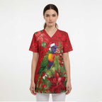 Aussie Rainbow lorikeet Scrub Top Aboriginal Inspired Christmas - Aussie Hoodie
