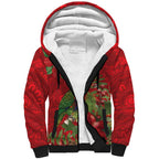 Aussie Rainbow lorikeet Sherpa Hoodie Aboriginal Inspired Christmas - Aussie Hoodie
