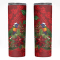 Aussie Rainbow lorikeet Skinny Tumbler Aboriginal Inspired Christmas - Aussie Hoodie