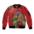 Aussie Rainbow lorikeet Sleeve Zip Bomber Jacket Aboriginal Inspired Christmas - Aussie Hoodie
