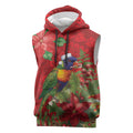 Aussie Rainbow lorikeet Sleeveless Hoodie Aboriginal Inspired Christmas - Aussie Hoodie