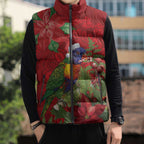 Aussie Rainbow lorikeet Sleeveless Puffer Jacket Aboriginal Inspired Christmas - Aussie Hoodie